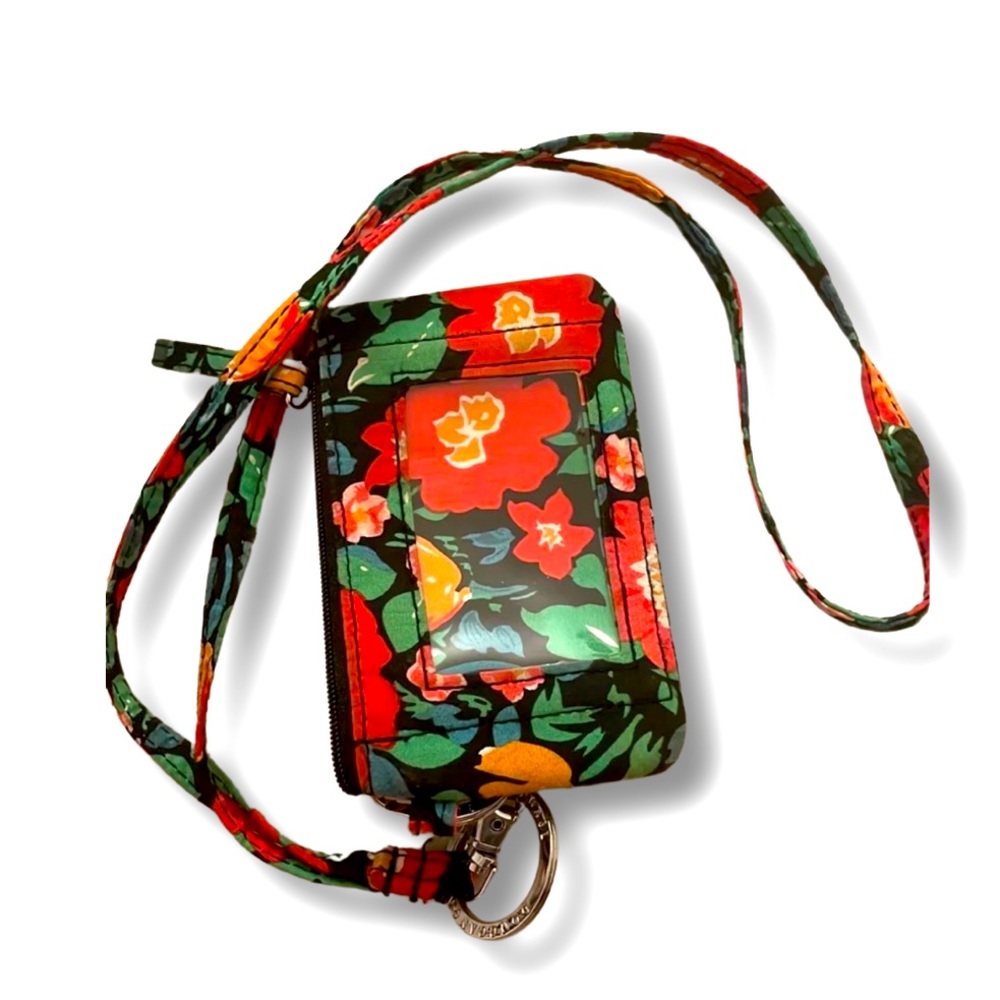 Floral lanyard wallet
